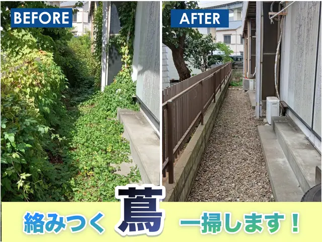 建物や塀に絡んだ蔦、スッキリ除去します!! 女性スタッフ在籍◎サービスの画像