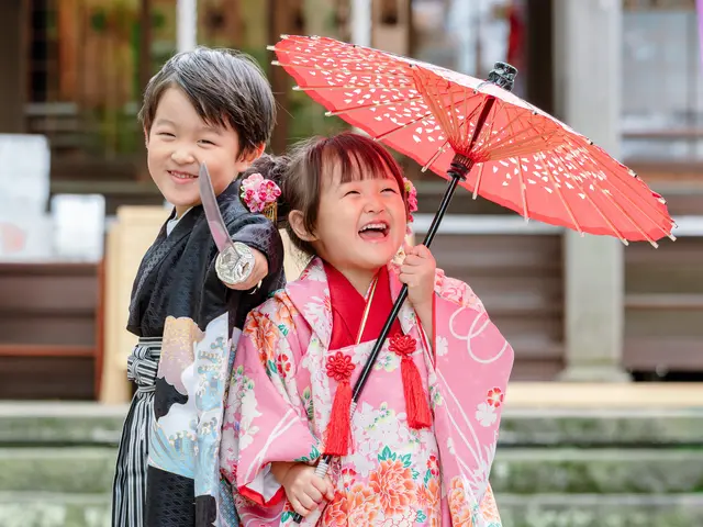 初めてでも安心♪七五三の素敵な笑顔を残します！和傘無料・撮影枚数制限なし