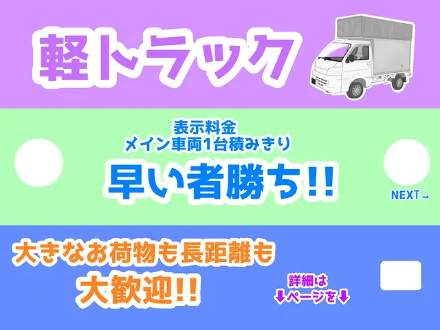⟬横浜発⟭☆軽バン1台積み放題☆関東発長距離ご相談を◎不用品も！エリア内高速コミサービスの画像