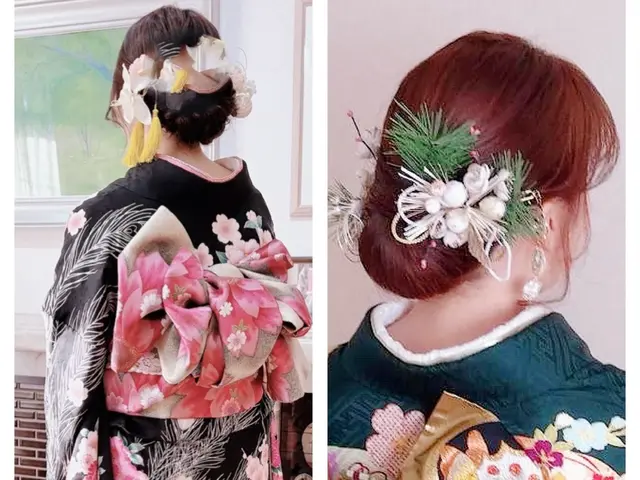 ヘアセット込みです♡着付けヘアメイク専門美容師がお伺い致します♡髪飾りレンタル◎