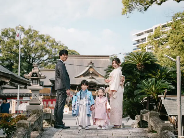 双子パパフォトグラファー★七五三での家族写真