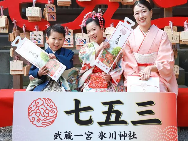 七五三の予約受付中◎日本髪や和髪、流行りのヘアセット込み価格　金箔、水引無料ですサービスの画像