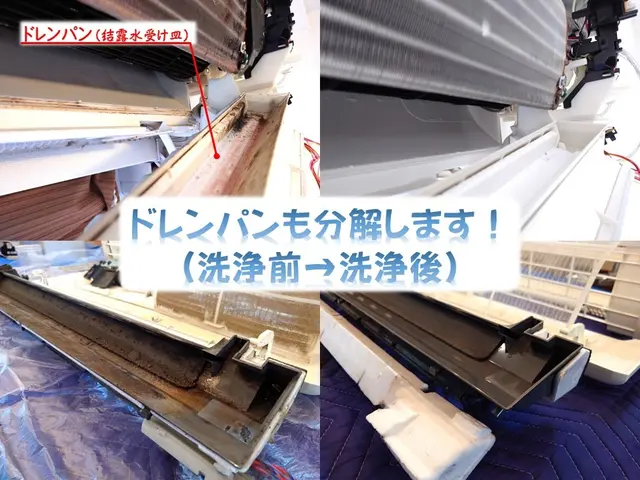 簡易分解、ドレンパン分解、ファン分解｜ご予算に合わせたクリーニングいたします！サービスの画像