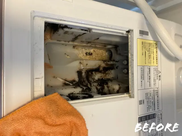【愛知・名古屋】洗濯機クリーニング（縦型）｜分解洗浄で黒カビ徹底除去サービスの画像