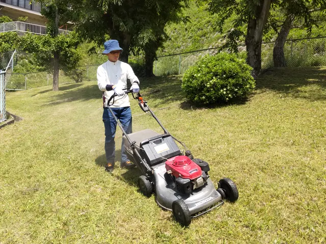 【草刈り機での機械刈り】飛び石しません！養生しっかり！丁寧に地際で刈り取ります！サービスの画像