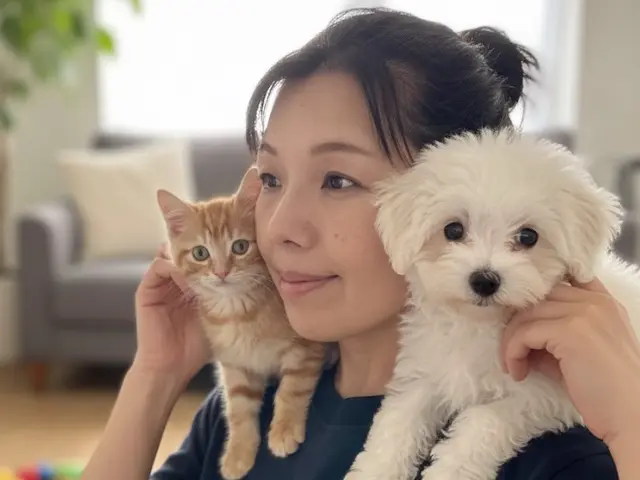 ペットシッター専門店で経験を積んだプロが対応！女性スタッフ　60分〜4800円サービスの画像