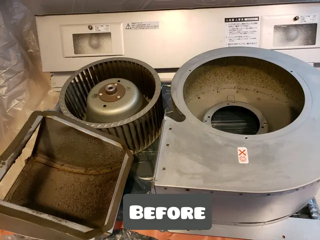 専用洗剤を使用し、油のベト付きサッパリ落とします！サービスの画像