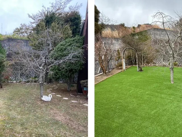 品質にこだわった弊社オリジナル人工芝を使用！サービスの画像