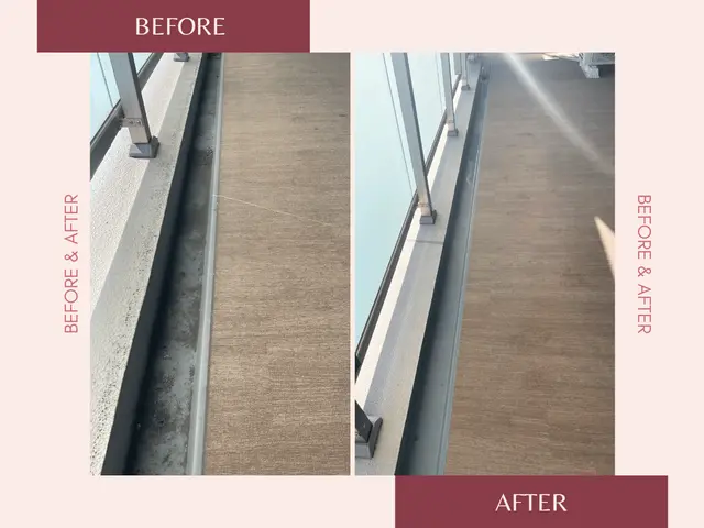 大掃除お任せ！ベランダ高圧洗浄｜黒ずみ・土汚れを短時間で除去サービスの画像