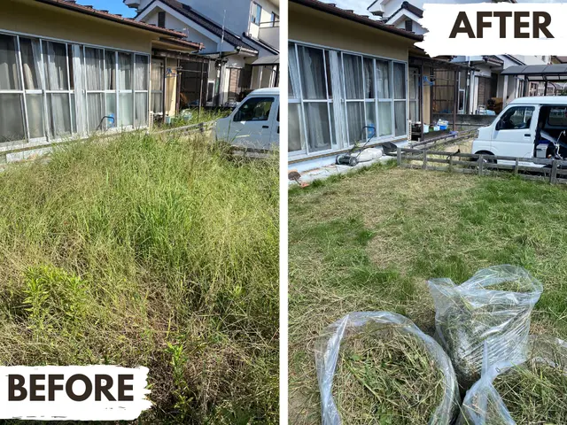 【新規特別価格】岡山在住の5児パパが根っこから草抜き&草刈りサービスの画像