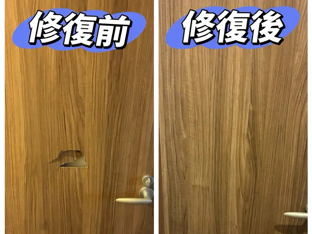 室内ドア穴補修、壊れた扉も、新品のように甦るサービスの画像