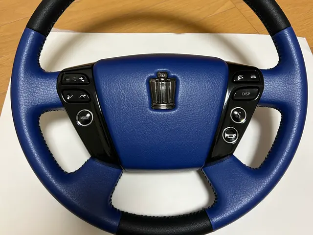 ステアリング、合皮で張り替え。サービスの画像