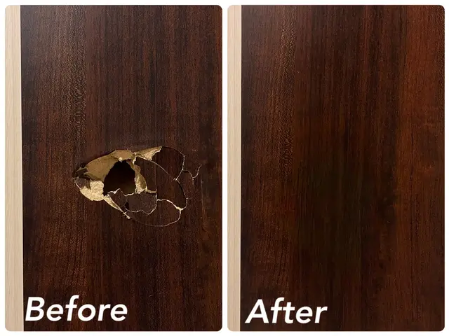 ☆上質な木製ドアの傷補修 ☻安心素材で子どももペットも快適☻サービスの画像