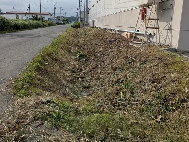 刈りっぱなしＯＫ！草回収も可能です！遠隔地からでもカード決済で非対面で作業可能！サービスの画像