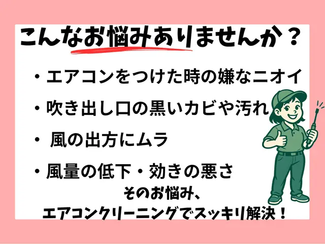 【真心込めて徹底洗浄】花粉の季節。エアコン内部の汚れ、気になりませんか？サービスの画像