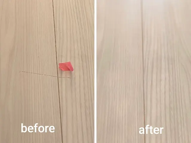 フローリング、ドアの引っ掻き傷、凹み、経年劣化など補修。気になる小キズは消える!サービスの画像