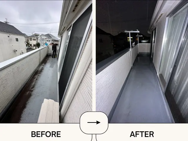 【外壁洗浄専門店】バルコニー付帯部の隅々までキレイに！他メニュー同時予約で5%割サービスの画像