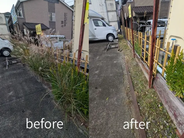 真心を込めて、細かいところまで草刈り致します。サービスの画像