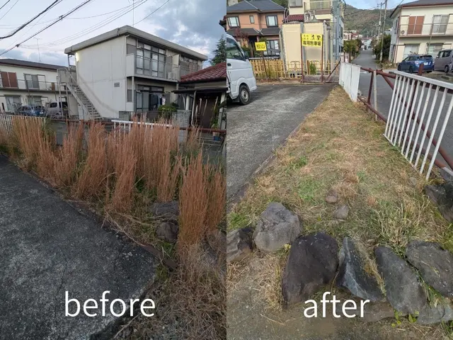 真心を込めて、細かいところまで草刈り致します。サービスの画像