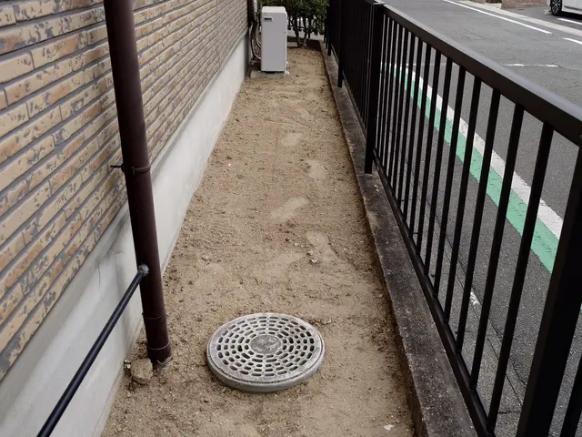 手作業にて草むしりを行います。サービスの画像