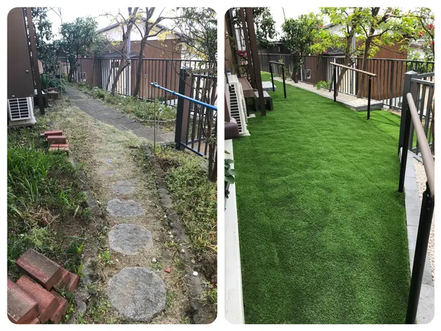 つい寝転びたくなる人工芝♪一年中緑でふっかふか☆小さなお子様からご年配の方まで☆サービスの画像