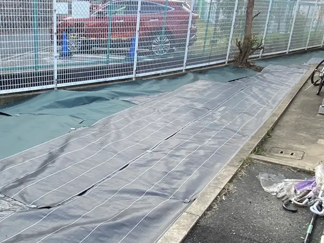 空き家 荒れ放題の草木 まとめて当店でお任せください！(^^) 防草シート施工可サービスの画像