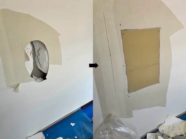 壁の穴・キズ・汚れ・器具移動跡などの一部分のみのクロス補修工事サービスの画像