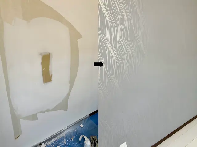 壁の穴・キズ・汚れ・器具移動跡などの一部分のみのクロス補修工事サービスの画像