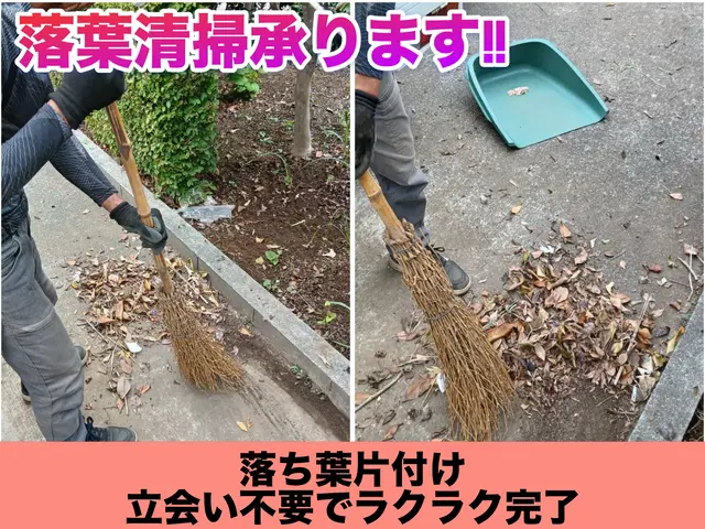 お庭スッキリ落ち葉清掃サービス！サービスの画像