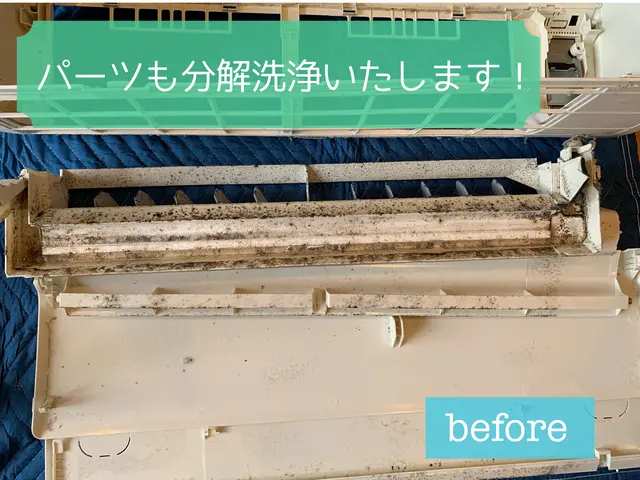高圧洗浄技術で、いやなニオイの元となるエアコン内部のカビ・ホコリを徹底除去◎サービスの画像