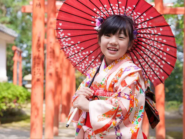 自然な表情を大切に撮影｜和傘など小物無料・人見知りさんも安心の七五三撮影