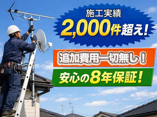 【追加費用一切なし！】平日予約で2,000円割引！8年保証！実績2,000件以上サービスの画像