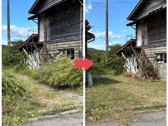 お庭、空き地、空き家、駐車場、別荘地etc...刈り払い機での草刈り作業サービスの画像