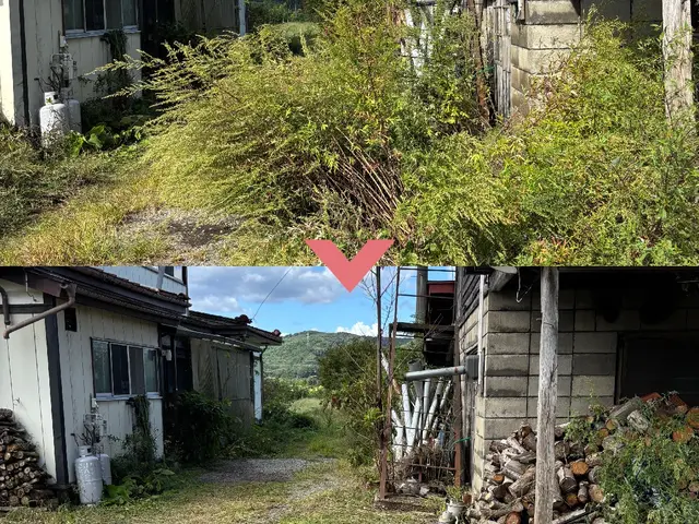 お庭、空き地、空き家、駐車場、別荘地etc...刈り払い機での草刈り作業サービスの画像