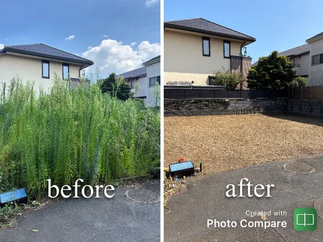 他を圧倒する、レベルの違う仕上がり！実績1000件越え！建築予定地の草刈り大歓迎サービスの画像