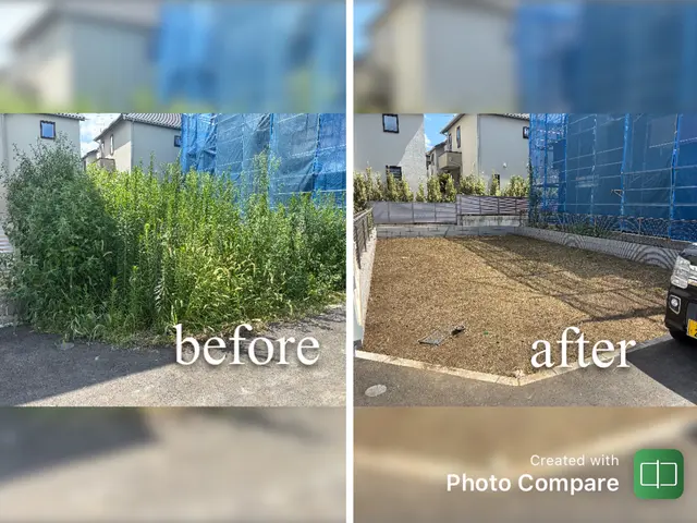 他を圧倒する、レベルの違う仕上がり！実績1000件越え！建築予定地の草刈り大歓迎サービスの画像