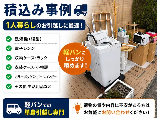 少量単身、緊急、長距離、不用品回収ご相談下さい。ご予約前に当店のページ詳細確認をサービスの画像