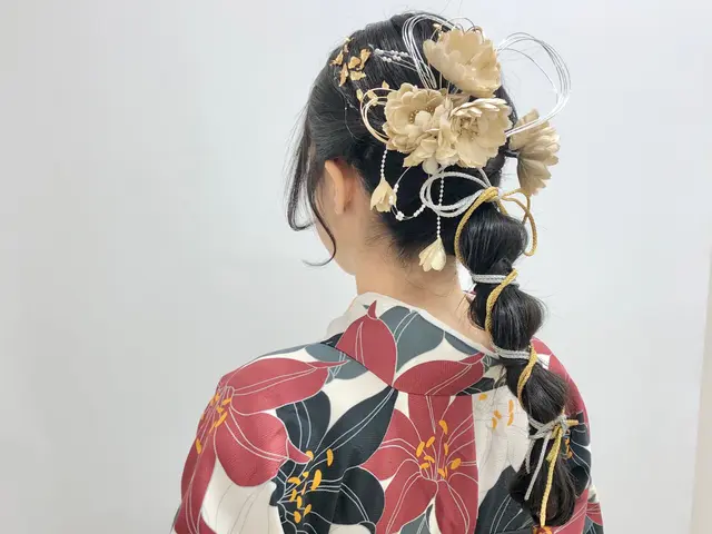 【ヘアセット込み】早い・楽々・崩れない！リクエスト前にメッセージを。成人式不可