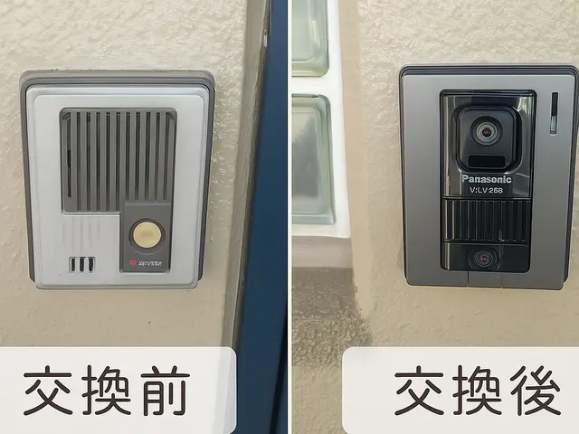 古いインターホン、そろそろ交換しませんか？録画付きで防犯対策もバッチリ！サービスの画像