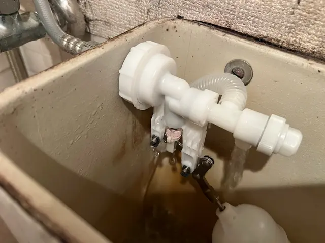 トイレタンク内の修理、水漏れ修理サービスの画像