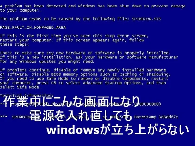 【起動しない・つながらない・反応しない】お手上げの時にお呼びください。相談無料。サービスの画像