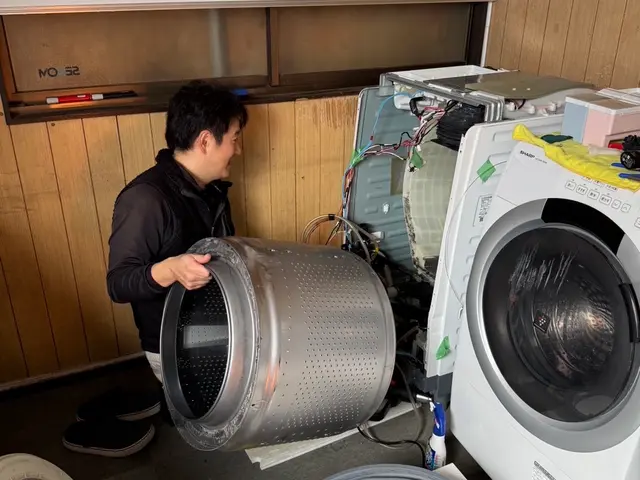 Panasonic.日立のドラム式に特化したした分解洗浄になります。サービスの画像