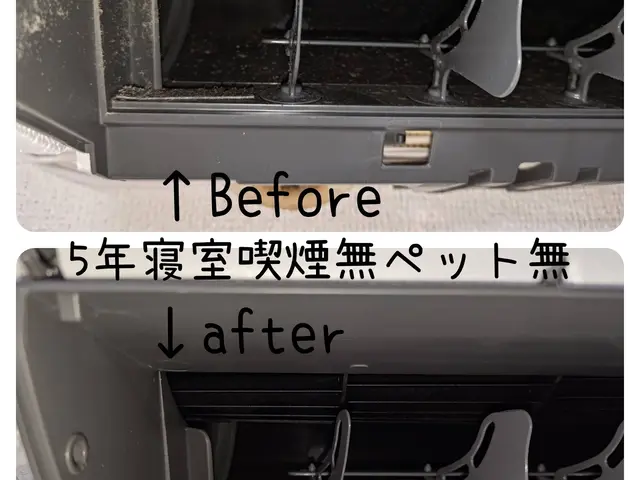 エアコン洗浄時には作業前の現状＆作業後の状況をお客様の目で確認してください♪サービスの画像