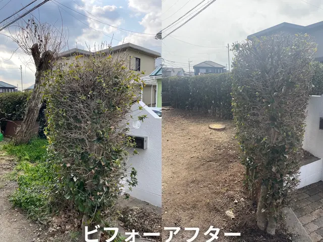 11月受付しています★お庭じまい★お庭のことお客様に寄り添い一緒に作業いたしますサービスの画像