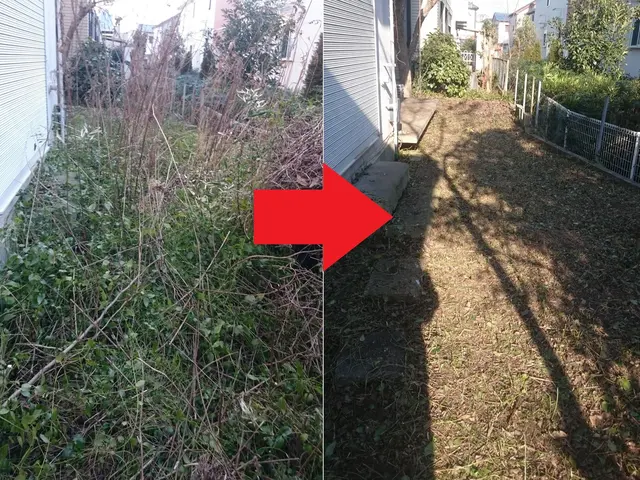 寒さ暑さもなんのその！伸びた雑草お任せください！サービスの画像