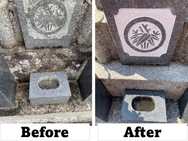 【墓石クリーニング】静岡県西部◆専用洗浄剤使用★手作業にて心を込めて作業します！サービスの画像