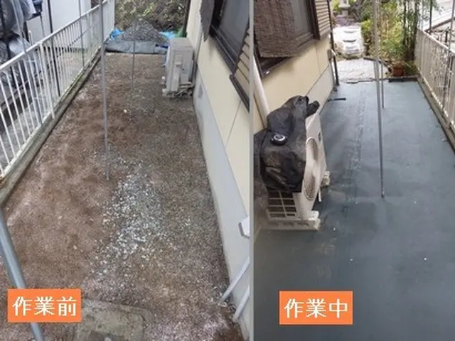 猛暑の雑草対策は今からです！ 防草シートで草引きのご負担を軽減いたします。サービスの画像