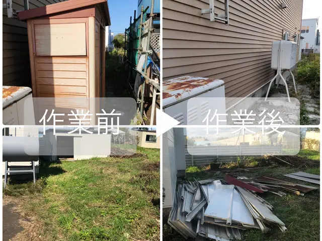 雪で困る前に！ 安全・丁寧な物置解体。12月中の小規模解体も即日対応サービスの画像