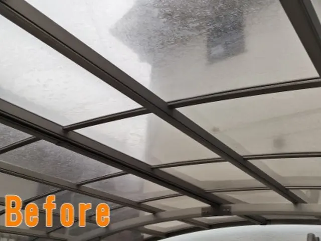 カーポート・駐車場のコケや汚れを仕上がり重視で丁寧に作業します！サービスの画像