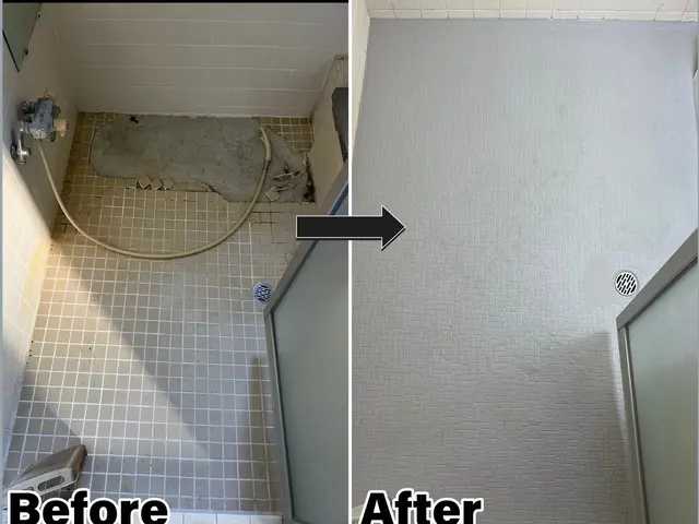 ★バスフロア施工★（浴室床シート貼り）自社開発した床シートでヒヤッとしません。サービスの画像